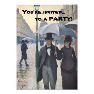 Gustave Caillebotte Paris Street Rainy Day Invites