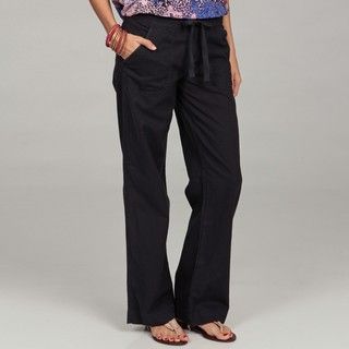 Calvin Klein Women's French Navy Linen Drawstring Pants Calvin Klein Jeans Casual Pants