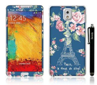 Belody (TM) Colorful Flower Screen Guard Front and Back Screen Protector Film Decals Sticker for Samsung Galaxy Note 3 Note III / N9000 Blue Cell Phones & Accessories