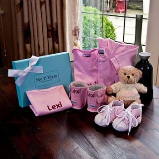 personalised eight piece pink gift set by my 1st years