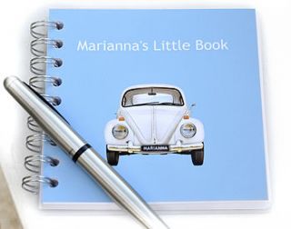 vw beetle car notebook by amanda hancocks