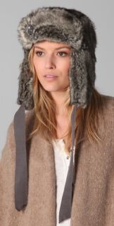 Juicy Couture Middlebury Cable Fur Trapper Hat