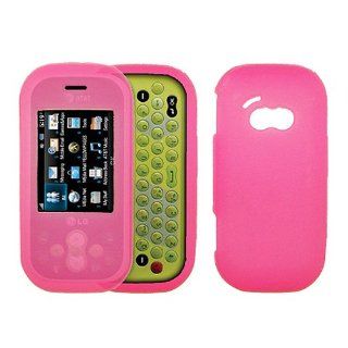 Pink Soft Silicone Gel Skin Case Cover for LG Neon GT365 Cell Phones & Accessories