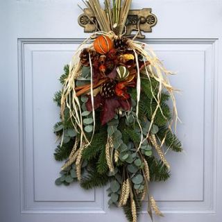 fresh country christmas swag by the artisan dried flower company