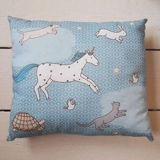 magical animals night sky cushion by mary kilvert