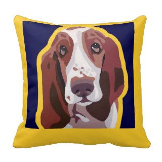Basset Hound Pop Art Abstract add pets name Pillow