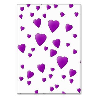 Purple and White Love Hearts Pattern. Business Card Template