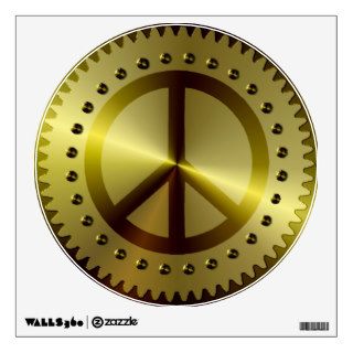 Steampunk Peace Sign Room Stickers