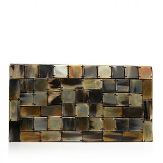 Clever Carriage Company Horn Inspired Tiles and Leather Clutch
