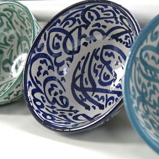 moroccan calligraphy bowl by skoura