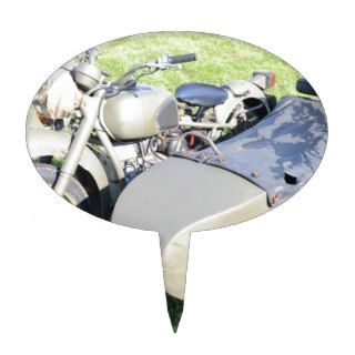 Vintage Military Motorcycle Combination Cake Topper