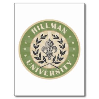 Hillman University Green Postcard