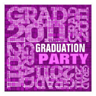 Graduation Party Invitation 2011 Mosaic Violet