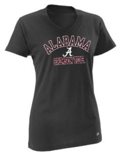 NCAA Alabama Crimson Tide Women's Dri Power 360 V Neck Tee (Black, Large)  Sports Fan Pet T Shirts  Clothing