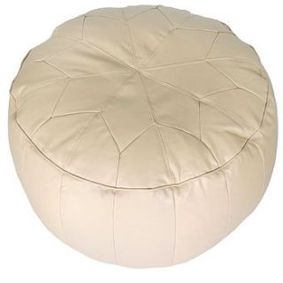 morroccan star pouffe easy clean faux leather by ciel