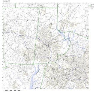 Durham, NC ZIP Code Map Not Laminated   Prints