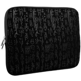 14 inch Chinese Small Seal Script Xiaozhuan Character Black Notebook Laptop Sleeve Bag Carrying Case for MacBook Acer ASUS Dell HP Sony Toshiba Computers & Accessories
