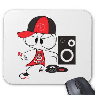 Hip hop rapper doll mouse pad