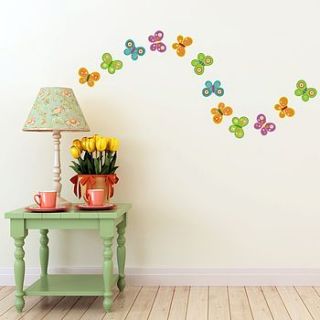 colourful butterfly wall stickers by mirrorin