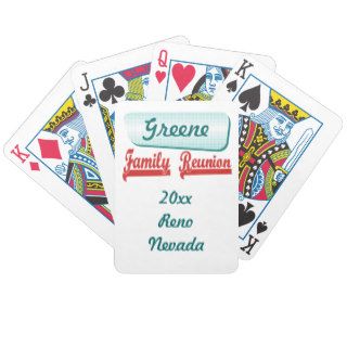 Vintage Retro Family Reunion Playing Cards