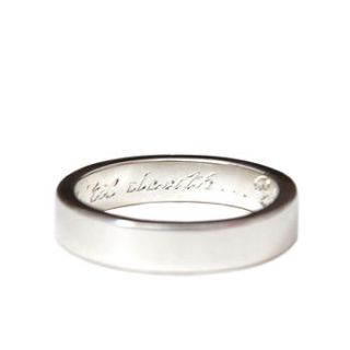 ladies personalised silver band by rock cakes