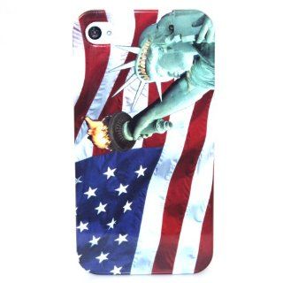 Statue of Liberty US USA National Flag Hard Housing Case Cover for iPhone 4 4S 