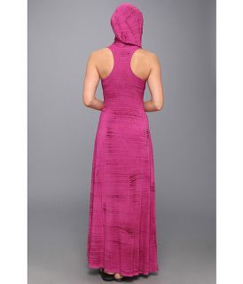 Pink Lotus Tied Hooded Racer Back Maxi
