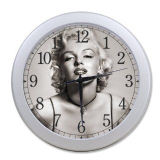 Shop Marilyn Monroe art Silver Color Wall Clock Decorative 10 Inch, Personalized Wall Clocks, Large Numbers at the  Home Dcor Store