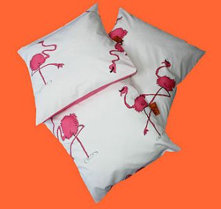 flamingo cotton cushions by eazy tiger