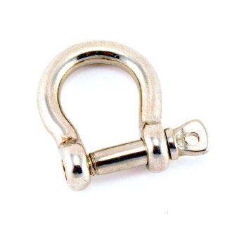 1 Steel BOW Shackle 5/32" (4mm) thick, 1/2" (12mm) inside diameter. Good for paracord bracelets 