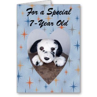 7 Year Old Birthday Card Dog
