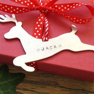 personalised metal christmas decoration by edamay