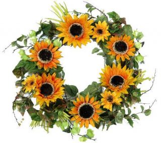 24 Sunflower Ivy Wreath by Valerie —