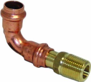 Apollo Valves 10066420 1/2 Inch by 3/4 Inch Male C x M NPT Copper 90 Degree Reducing Elbow   Pipe Fittings  