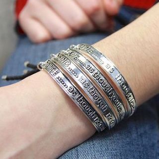 antique silver message bangle by lisa angel