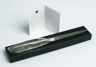 feather letter opener by glover & smith