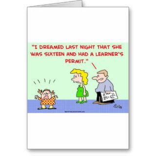 learner's permit greeting cards