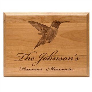 Hummingbird Engraved Personalized Plaque   Decorative Plaques