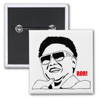 Kim Jong Il ROR Rage Comic Pin