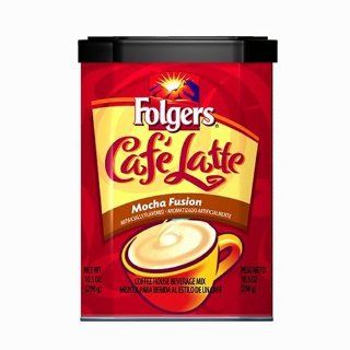 Folgers Cafe Latte Mocha Fusion Beverage Mix, 10.5 Ounce Units (Pack of 6)  Instant Coffee  Grocery & Gourmet Food