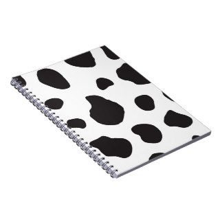 Animal Print (Cow Print), Cow Spots   White Black Note Books