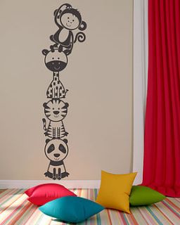 jungle animal stacker two wall sticker decal by snuggledust studios
