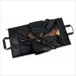 U.S. Traveler   Koskin Leather 2 in 1 Carry On Garment Duffel Bag in Black