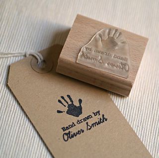 personalised 'hand drawn by' stamp by pretty rubber stamps