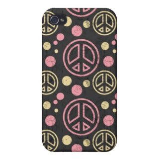 Peace Signs with Polka Dots   iPhone 4 Case