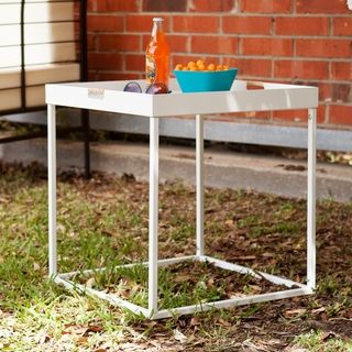 Upton Home Almaden White Indoor/ Outdoor Butler Accent Table Upton Home Coffee & Side Tables