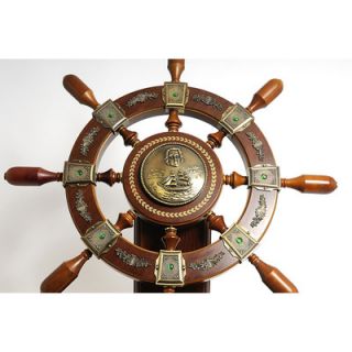 Old Modern Handicrafts Admiral Steering Wheel Sculpture