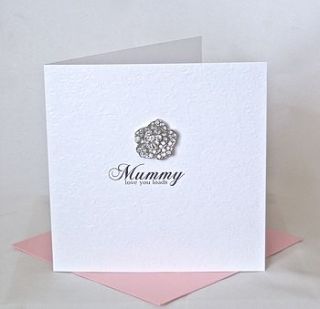 crystal rose greeting card by gorgeous creations