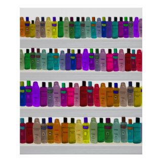 Soap Bottle Rainbow   for bathrooms, salons etc Posters