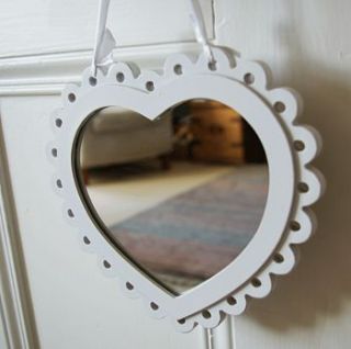 white heart mirror by boxwood